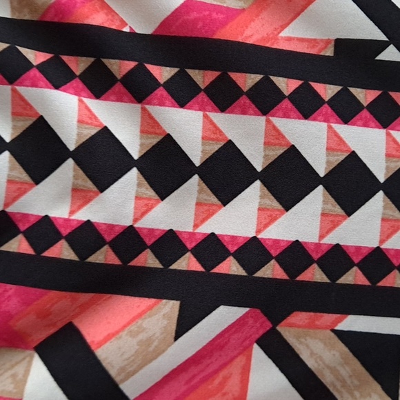 Ladies geometric print polyester dress size 14 - Picture 6 of 9